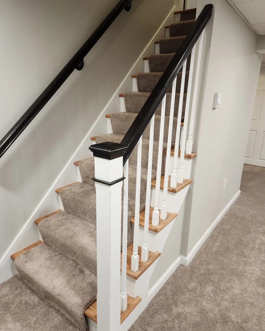 Custom basement staircase in West Hartford, CT